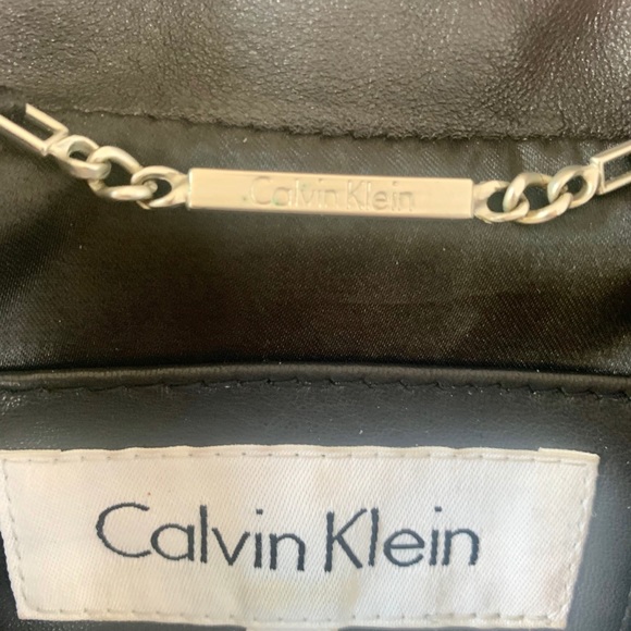 Calvin Klein Leather Moto Jacket - Picture 2 of 11